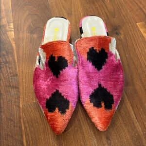 AYCA Design Ikat Point Toe Mules
